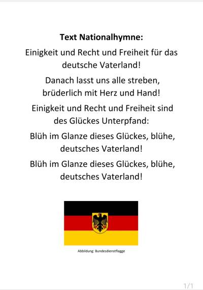 Text des Deutschlandliedes