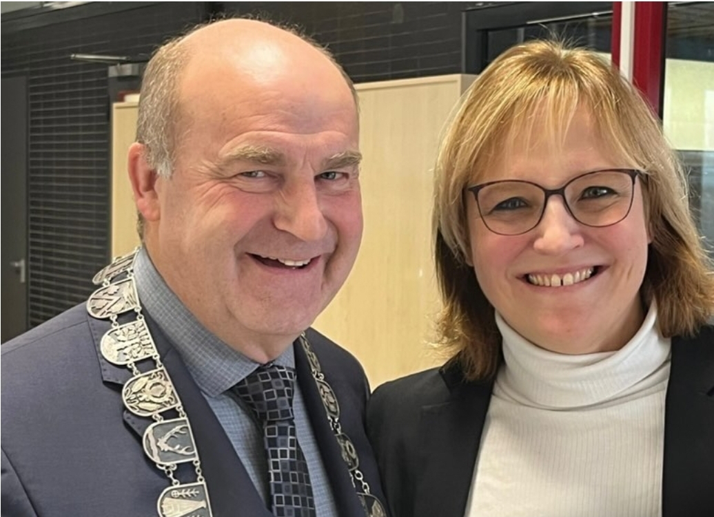 Mit seiner Ehefrau Dinah