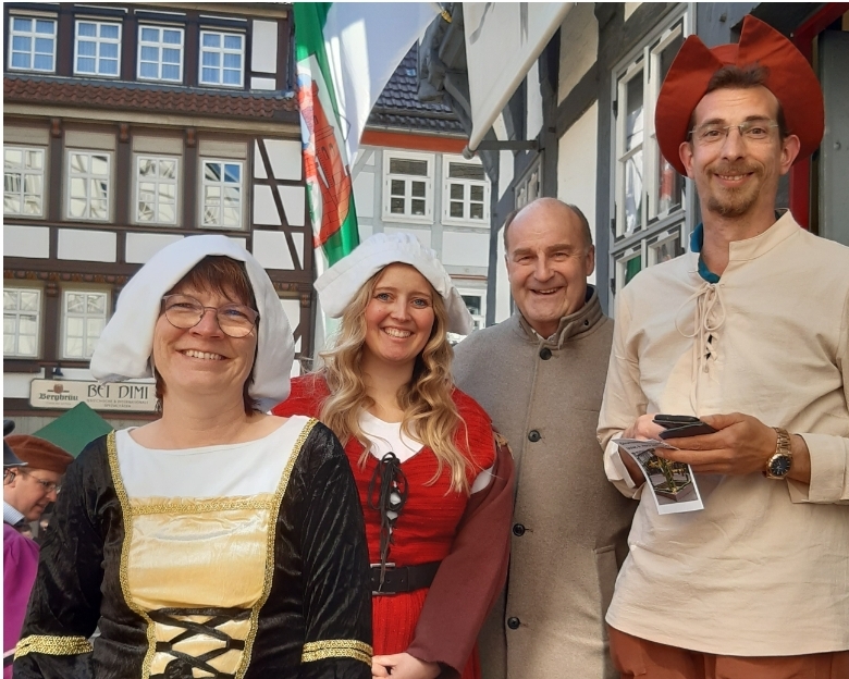 Christian Kaiser, Nicole Elias, Simone F�rster und Torsten Bauer, Spenneweih 2025.
